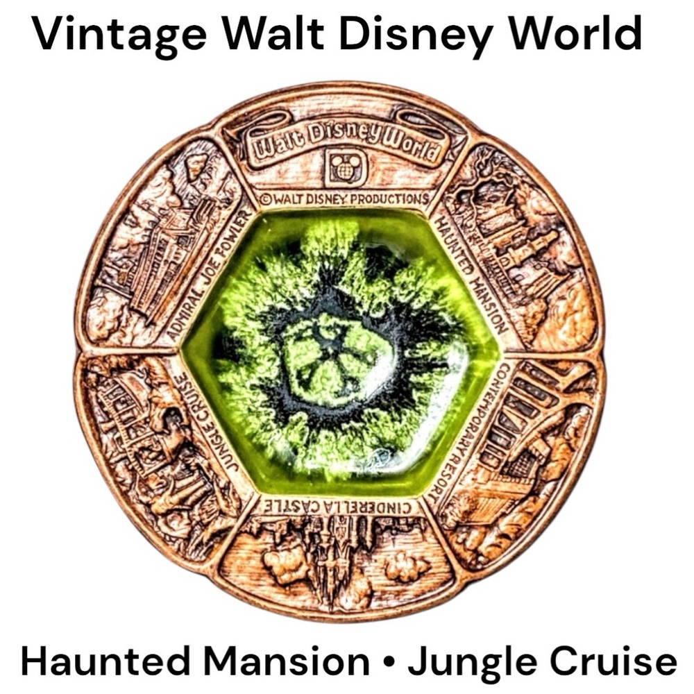 Vintage Disney World Attractions Dish Haunted Mansion Jungle Cruise